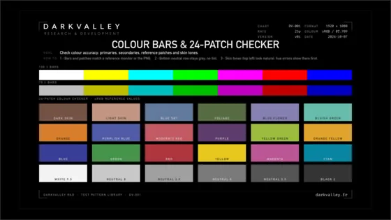 Colour bars & checker